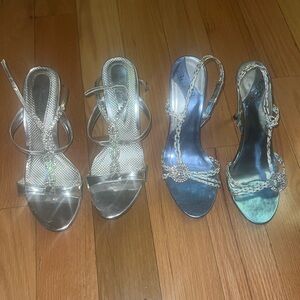 Heels. Grey (8) blue (8.5) womenss
